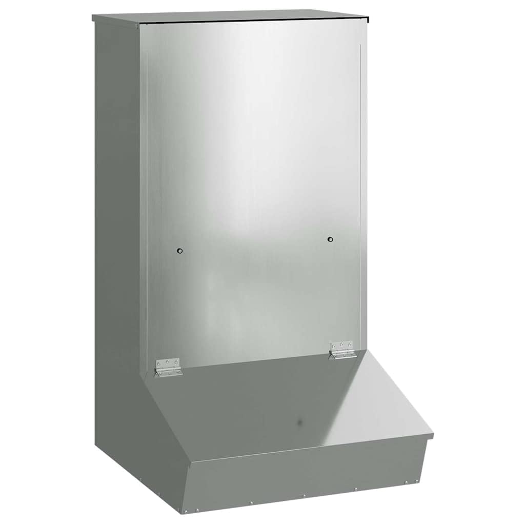vidaXL Pig Feeder Silver 55 x 51 x 91.5 cm Galvanised Steel, Industrial, Durable Furniture: Other Designs for Rectangular Spaces, for Home and Office, Versatile Solutions