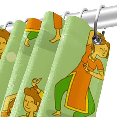 Rideau de douche imperméable Bollywood 183x183 cm pour salle de bain