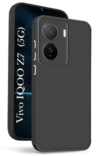 Image of Jkobi Back Cover Case for Vivo IQOO Z7 5G (Liquid Silicone | Side Grip | Camera Protection), Black