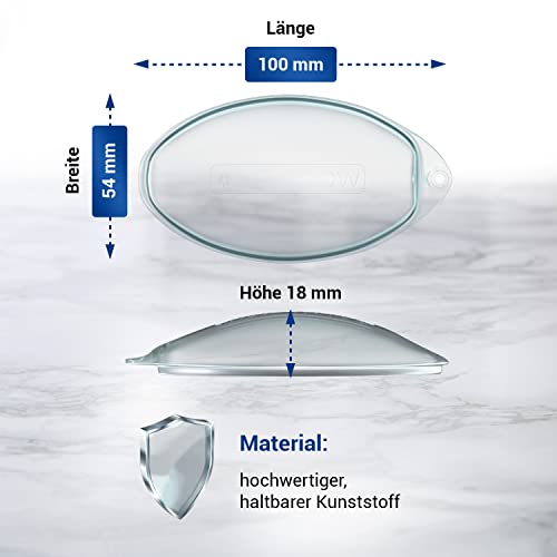 VIOKS 2 Stk Lampenabdeckung 100x54mm Ersatz für Lampen Abdeckung Electrolux 5024879600/0 692831966 482000027038 C00058249 9188065409 für Lampe Dunstabzugshaube & Ersatzteile Dunstabzugshaube