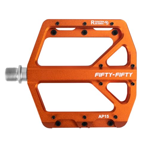 FIFTY-FIFTY Mountain Bike Pedals, Non-Slip Aluminum Bicycle Flat Pedals by FIFTY-FIFTY - Used condition - US$44.27
