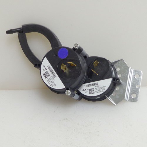 OEM Nordyne 632514 - Nordyne OEM Furnace Draft Air Pressure Switch, 2 Stage, Push Button, Black, Automatic Operation