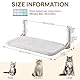 MEWOOFUN Weiche Katzen fensterhängematte – 54x30cm faltbares Katzen fensterbett mit wendbarer Matte, stabile Katzenhängematte hält bis zu 18kg (grau, L)