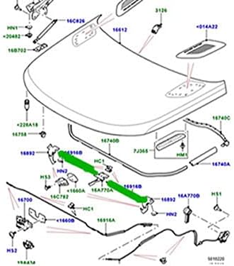 GENUINE LAND ROVER HOOD CONTROL CABLE RANGE ROVER SPORT 14 ON LR110359