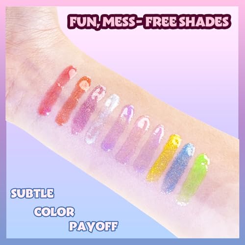Care Bears 10 Piece Plant Based Lip Gloss, Girls Party Favors, First Makeup Set for Girl, Perfect for Parties, Sleepovers, and Birthday Gifts, Ages 3+, by Townley Girl - Image 7