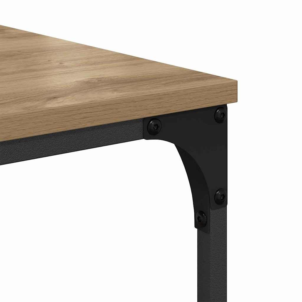 vidaXL Support d'imprimante Chêne Artisanal 50 x 41 x 75 cm, Unité de Bureau Adaptable, Rangement pour imprimante Compact, Station de Travail Mobile, Support Urbain sur roulettes