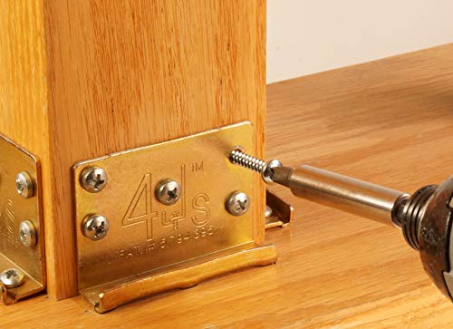 4Js Newel Post Fastener, 3 1/2" Red Oak Colonial Molding #TOP5