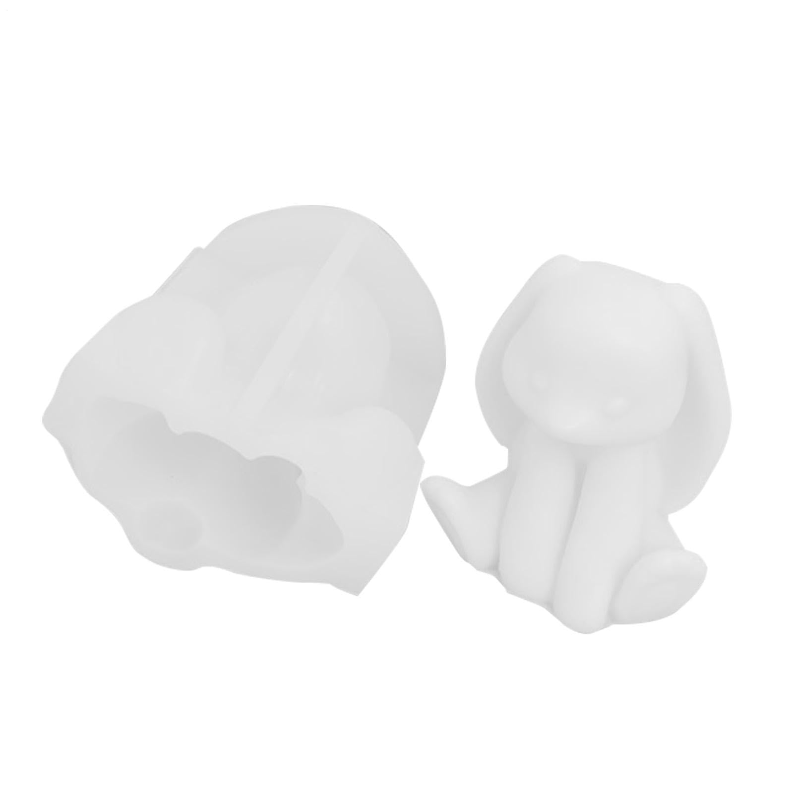 Moule silicone lapin 3D démoulage facile résine ciment plâtre