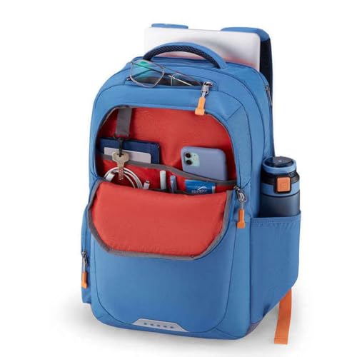 Image of American Tourister Zipper Brett 3.0 Polyester Men's Backpack (Free Size, Blue)