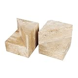 Este set de 2 sujetalibros decorativos combina un diseño geométrico contemporáneo con el atractivo atemporal de la decoración en mármol para crear la decoración perfecta para estanterías.
