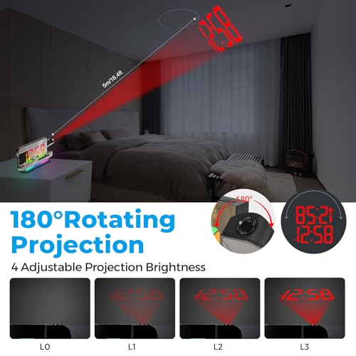 Projection Clock with USB-C and RGB