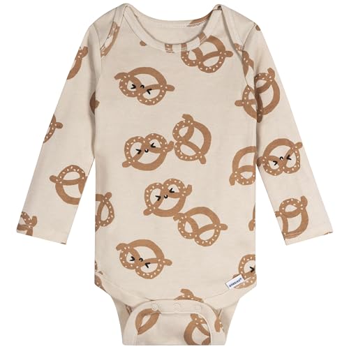 Image of Onesies Brand Unisex Baby 6-Pack Long Sleeve Bodysuits - Breathable Cotton One-Piece Outfits for Newborns & Infants