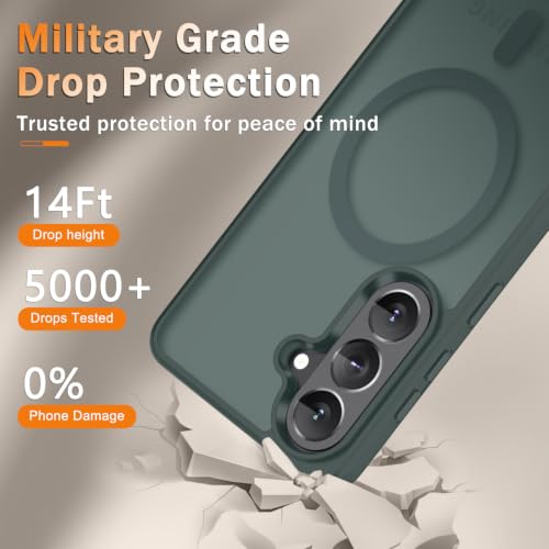 Image of YENAPOON for Samsung Galaxy S26 FE Case, Matte Magnetic Phone Cover, Gray