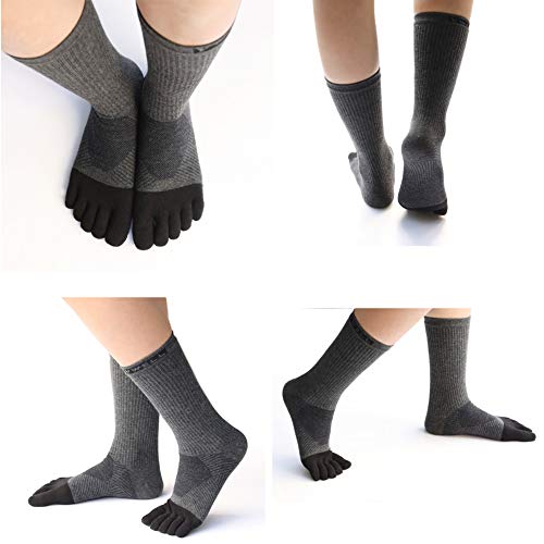 VWELL Toe Socks Cotton Athletic Running Five Finger Socks 3 Pairs,Size 7-114