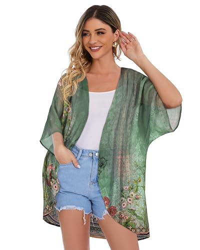 Image of Swimsuit Coverups for Women Sarong Beach Bikini Wrap Sheer Short Skirt Chiffon Scarf for Swimwear
