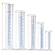 Pixnor Messzylinder Set 50ml/100ml/250ml/500ml/1000ml, Kunststoff, Klar, FüR Experimente Und PräZise Messungen, Langlebig Und Chemisch BestäNdig