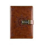 Nainaiwu PU Leather Business Notebook Classic Writing Notepads Professional Journal Book Locked with