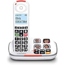 290 Xtra swissvoice Xtra 2355 - Teléfono inalámbrico con Respuesta a Las Funciones de Comodidad reforzadas, Blanco