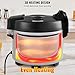 VEVOR Commercial Rice Cooker, 45-Cup Rice Cooker, 9.51 Qt / 9 Liter Large Rice Cooker and Warmer with Nonstick Inner Pot, Fast Cooking and 12-Hour Keep Warm, with Rice Cup and Paddle, for Restaurant