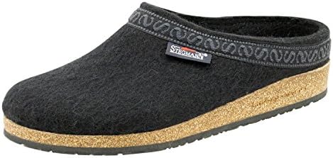 Stegmann Men's Wool Felt Clog with Cork Sole,Black,11.5 M US