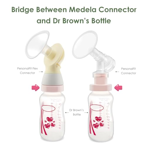 Image of Maymom Conversion Kit Compatible with Medela Sonata Freestyle Flex Pump in Style MaxFlow Pro Pro+ Pumps to be Compatible with Dr Brown's Wide-Neck Bottle, 2pc /pk