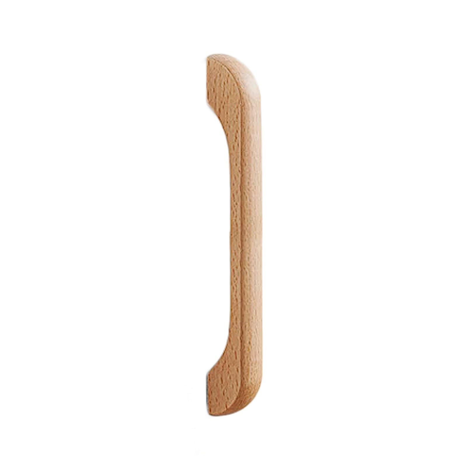 Chenhoju Wood Solid Extended Cabinet Pulls Beech And Walnut, Multiple Lengths For Wardrobes, Drawers, And Cabinets Cabinet Pulls(,130Mm)