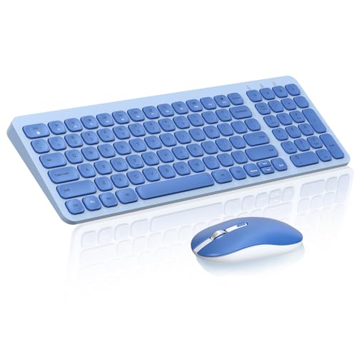 Image of cimetech Wireless Keyboard and Mouse Combo - Blue