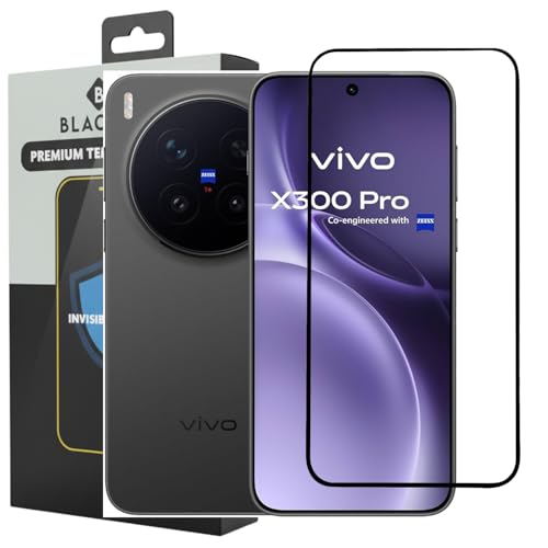 Image of Blackwik Tempered Glass Screen Protector for Vivo X300 Pro with Edge-To-Edge Protector Coverage | Easy Installation Kit (Black)