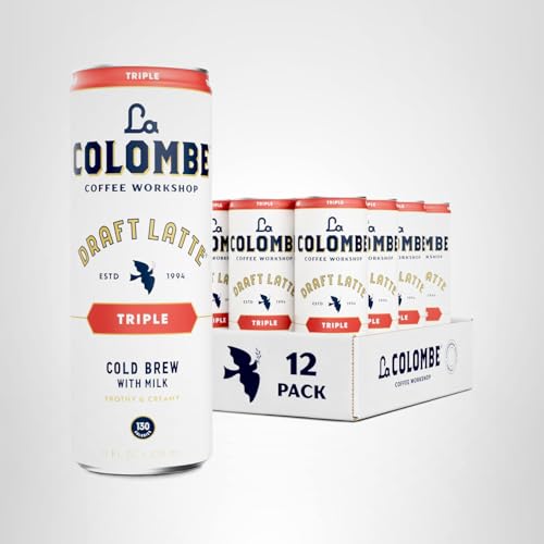 La Colombe Coffee, Triple Draft Latte, 11 fl oz Cans (Pack of 12), Coffeehouse Quality Cold Brew, Specialty Grade Coffee Beans, Ready-to-Drink On-the-Go
