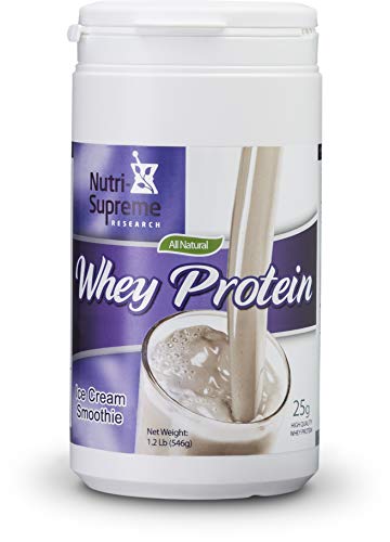 NUTRI-SUPREME RESEARCH Whey Protein Powder Ice Cream Smoothie Dairy Cholov Yisroel - 1 Pound