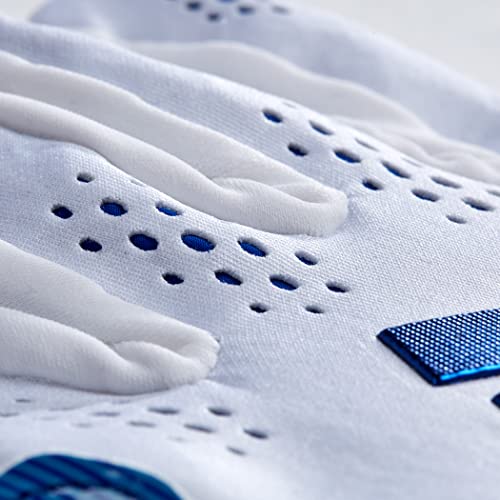 Adidas Adizero 12 Adult Football Receiver Gloves, White/Metallic Gold, Large #TOP6