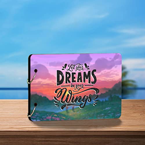 Image of WallDaddy - Scrap Book Photo Album Book Scrapbook for Memories Photo Albums for Photos Collection Slam Book for Memories 4x6 5x7 200 Photos Memory Book Size (22 cm X 16 cm) (Dreams)