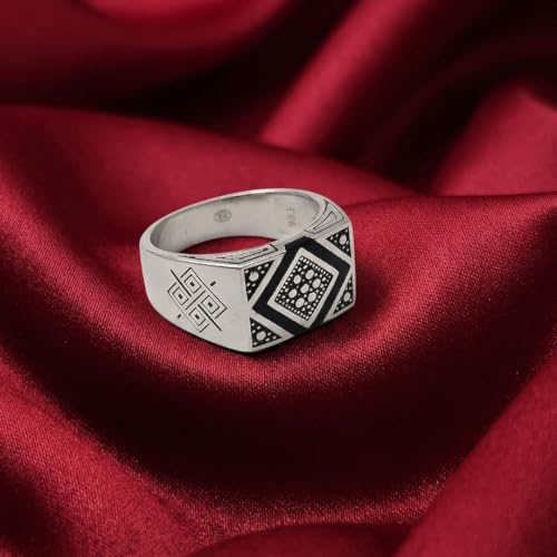 Image of Parasmoni gens silver ring