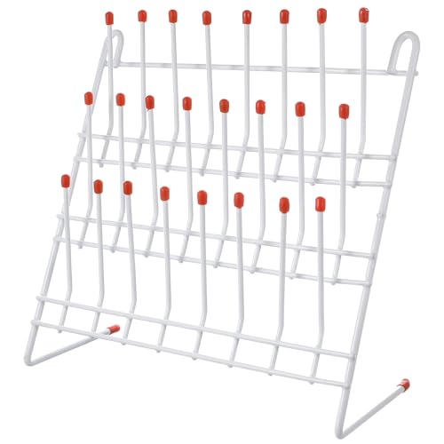 SHERCHPRY Laboratory Tube Drying Rack Metal Tube Draining Rack Drying Stand in Lab