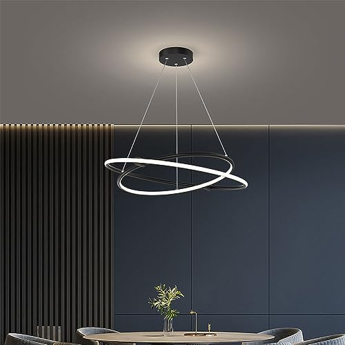 Lustre LED de créateur en aluminium et fer - Finition architecturale noble
