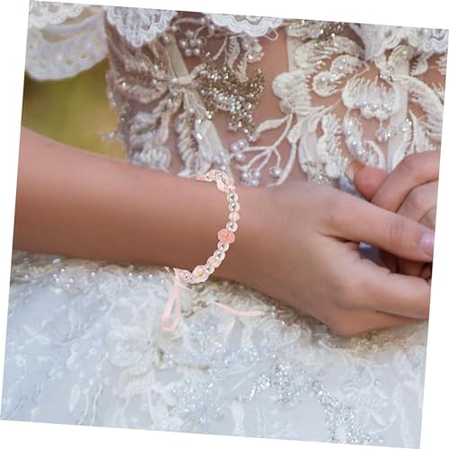 Bracelet de perles avec nœud élégant, le cadeau collier rose idéal - 7