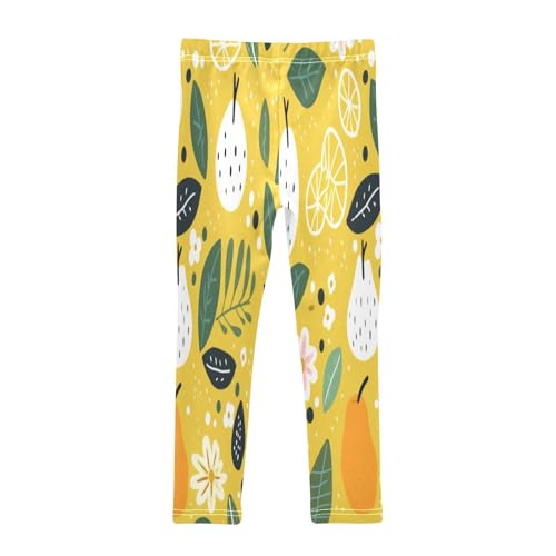 Bolaz Toddler Girls Leggings Printed Yoga Pants Leggings Pear Lemon for Kids2