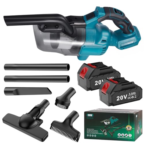 blayram Aspirateur à Main sans Fil pour Makita 18V, 16000Pa Multifonction 4 en 1 Portable Aspirateur avec 2 * 3.0Ah Akkus pour Maison et Voiture, Poils d'animaux