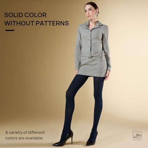 Image of MANZI Microfibre Tights for Women, Semi Opaque Solid Colored Footed Pantyhose 70 Denier