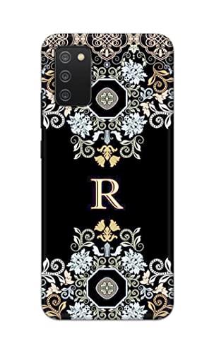 Image of PRINTFIDAA Name II Initial II Letter Floral Pattern Alphabet R Printed Designer Hard Back Case Cover for Samsung Galaxy M02s / Samsung A02s / Samsung F02s -(VD) MVN1007