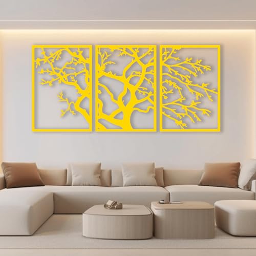 Cadeau de pendaison de crémaillère, triptyque en métal
