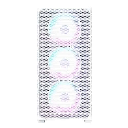 Image of Montech AIR 903 MAX, E-ATX Mid Tower Case, High Airflow, 3X 140mm ARGB PWM & 1x 140mm PWM Fans Pre-Installed, Tempered Glass Side Panel, Mesh Front, Type-C, Support 4090 GPUs, White