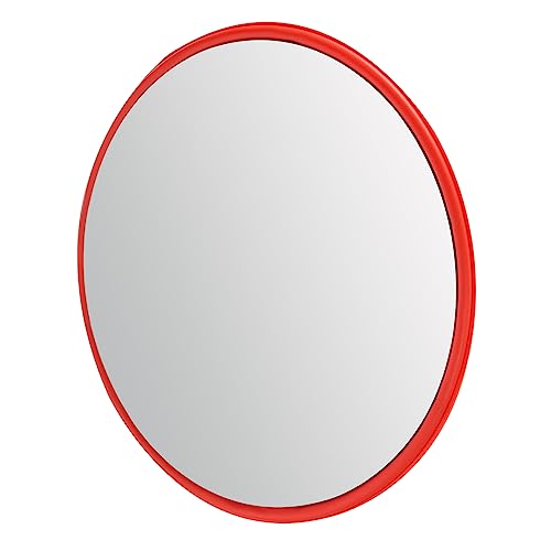 18 inch Convex Mirror Traffic Mirror, Circular Pole Mounted Security Mirror Driveway Mirror Safety Mirrors (Suggested for Indoor use)