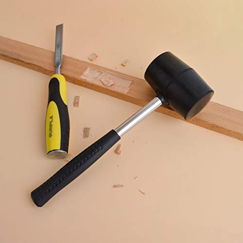 Gunpla 12oz Rubber Head Hammer with Anti-Slip Stainless Steel Tube Rubber Handle Rubber Mallet - Thumbnail 3