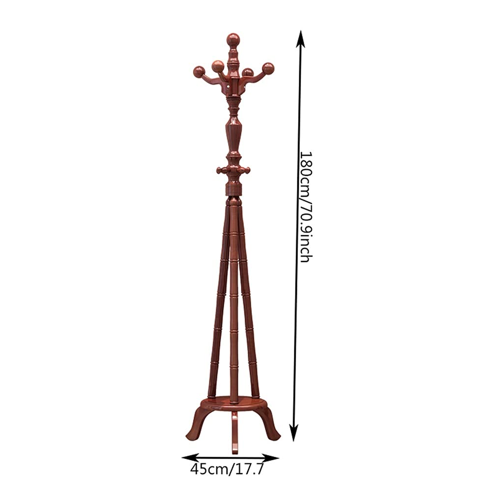 Support de Porte-vêtements réglable Couche d'arbre en Bois avec Couche rétro Moderne de 8 Mois et Porte-Chapeau pour
