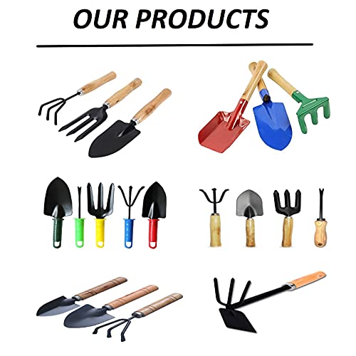 JINPRI Gardening Tools kit Hand Cultivator, Small Trowel, Garden Fork (Set of 3)