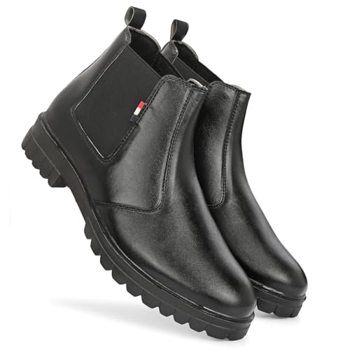 Generic Men's Black Synthetic Leather Chelsea Boots - Image 4