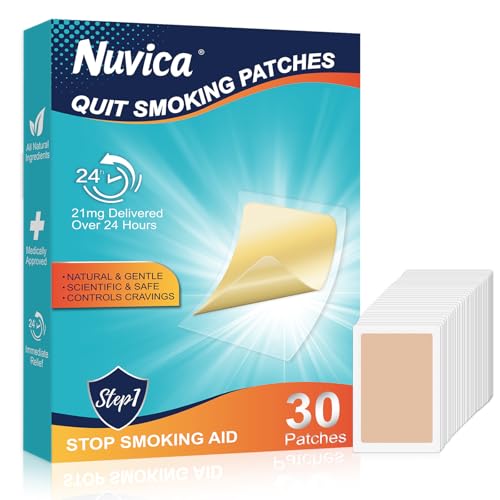 21mg Step 1 Quit Smoking Patches Stop Smoking Aids Patches30-Count 24-Hour Stop Smoking Aid Quit Smoking Stickers That Work with 2 Weeks Easy and Effective Help to Quit That Work Controls Cravings