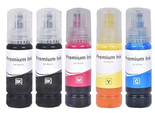 Grensky 003 001 Refill Ink Compatible with EP 001, 003, L3200, L3210, L3211, L3215,L3216,L3250,L3252 Printer Ink (1 Set+BK)