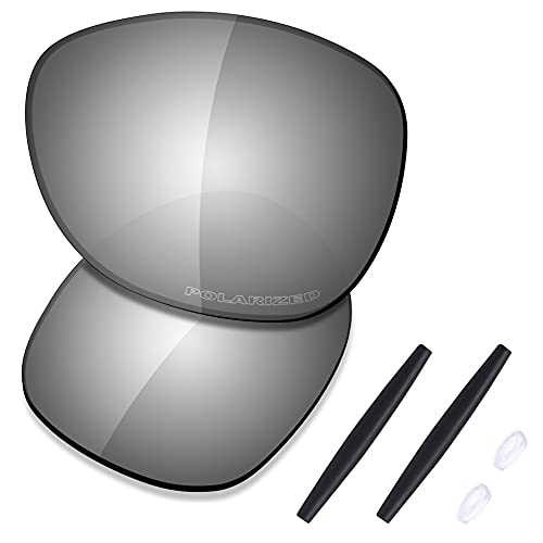 SAUCER Premium Replacement Lenses for Oakley Crosshair New 2012 OO4060-61mm Sunglasses High Defense - Chrome Metal Polarized